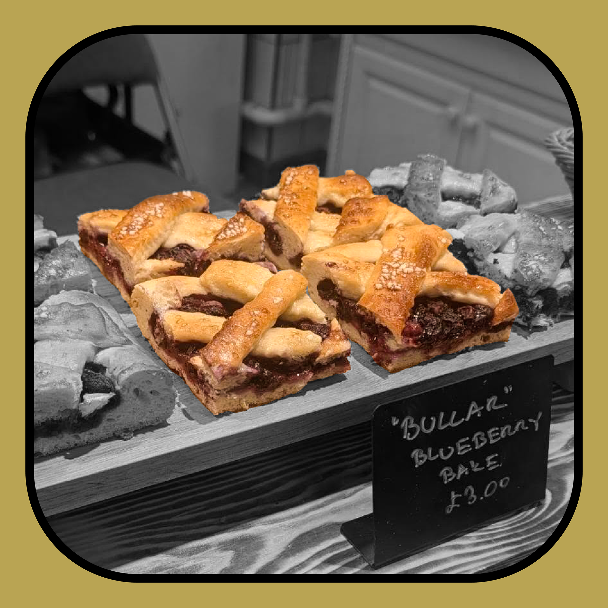Blueberry Pulla Tray Bake